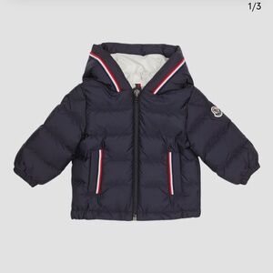 Moncler Boy's Merary Tri Stripe Puffer Jacket, Size 12M-3